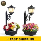 Hoodink Solar Lamp Post Light With Planter - 2 Pack Outdoor Decor New. Price: $67.99.