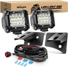 2PC 4INCH Triple Row Lights 60W Flood Spot Combo 6000LM Bar Driving Boat Led Off New. Price: $61.99.