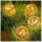 Solar Globe Lights 4.7 Inch Waterproof Cracked Glass Pcs Yellow Led Honoson New. Price: $59.99.