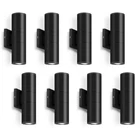 8-PACK Matte Black Cylindrical Led Outdoor Wall Light IP65 Waterproof Up-down New. Price: $183.99.