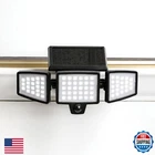 Toolless AMS1971 1000-LUMEN Gutter-mount Triple-head Solar Security Light New. Price: $75.98.