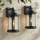 John Timberland Stan 15" Black Motion Sensor Outdoor Lights Set Of 2 New. Price: $289.99.
