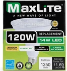 Maxlite 14W Led 120W Replacement Floodlight 3000K 1250 Lumen 14P38DTD30 4-PACK Open. Price: $25.99.