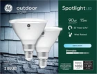 Led Outdoor Spotlight, Daylight, Medium Base, PAR38, 15 Watt Set Of 2 Bulbs New. Price: $19.98.