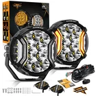 Auxbeam 5" Inch 20400LM 172W Led Pods Side Shooter White Lights W/ Amber Drl New. Price: $195.49.
