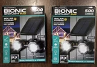 Lot Of 2 Bell + Howell Outdoor Bionic Floodlight Spolight Duo Solar Powered Led New. Price: $45.00.