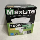 Maxlite 13W Led 100W Floodlight 2700K 1050 Lumen E26 Base PAR38 New. Price: $15.00.
