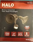 Halo Motion Activated Twin Head Flood Light Outdoor Security Bronze Color New. Price: $9.00.