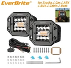 Everbrite 2-PK Led Light Pods 48W 6 Modes Off Road Fog Driving Flush Mount New. Price: $46.99.