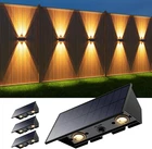 4 Pack Solar Powered Wall Lights For Outside Up And Down Fence Mount Led Outdoor New. Price: $52.23.