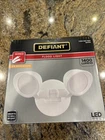 Defiant White Switch Activated Wired Outdoor 2-HEAD Led Security Flood Open. Price: $20.29.