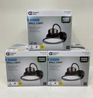 3PK Commercial Electric 1000 Lumen Led Bronze Dusk To Dawn Wall Light, 4000K Open. Price: $74.99.
