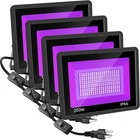 4 Pack 200W Led Lights, Flood With Plug And Switch, IP66 New. Price: $105.72.