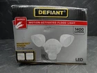 Defiant Maxdetect 240 White Motion Sensing Outdoor 2-HEAD Led Flood Light Used. Price: $28.99.