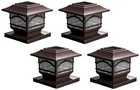 Maxsa Banry 7" High Dark Bronze Led Solar Post Cap Lights Set Of 4 New. Price: $124.99.