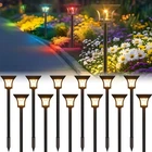 Cinoton 12 Pack Rgbcw Solar Pathway Outdoor Lights, 3 Lighting Modes Led Garden New. Price: $90.95.