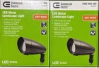 2-PK- Commercial Electric Integrated Led Landscape Flood Light Bronze 14W New. Price: $29.95.