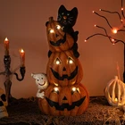 Northlight Lighted Stacked Jack-o-lanterns With Ghost And Black Cat Halloween New. Price: $51.65.