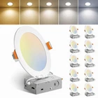 12 Pack 6 Inch 5CCT Led Recessed Ceiling Dimmable Panel Light With Junction Box New. Price: $66.99.