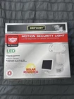 Defiant Solar 180-DEG White Motion Activated Outdoor Integrated Led Area Light Open. Price: $29.95.