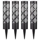 Testrite 4-PACK Solar Bollard Rotating Pathway Light, Steel Leaf Lights New. Price: $25.99.