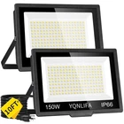 Yqnlifa 150W Outdoor Led Flood Lights With 10FT Power Cord, 18000LM Black New. Price: $59.09.