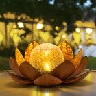 Solar Lights Outdoor 2PACK Led Waterproof Metal Flower Crackle Globe Aiiny Glass New. Price: $74.99.
