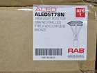 Rab ALED5T78N - Watt Post Top Light Fixture Bronze New In Box. Price: $249.99.