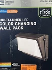 Commercial Electric Multi-lumen Led Color Changing Wall Pack Bronze 11,700 Open. Price: $75.00.