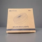 Opoira Solar Glass Deck Lights Set Of 4 Outdoor Led Fence Pathway Lighting Open. Price: $35.00.