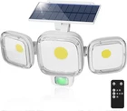 Solar Motion Sensor Outdoor Lights, 3 Modes Led Security Flood With Remote New. Price: $23.09.