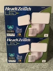 New 2-LOT Heath Zenith Motion Sensor Dual Led Floodlight Wide Angle HZ-5869-WH. Price: $129.99.