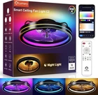 Lumary Smart Ceiling Fan 2200K Nightlight Rgbai 19IN Black New. Price: $295.99.