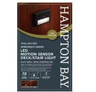 Hampton Bay Low Voltage Motion Sensing Led Outdoor Stair Light W/ Frosted Lens New. Price: $12.99.
