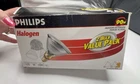 New Two Pack Philips 90W Halogen Flood Lights Indoor/outdoor Open. Price: $24.99.