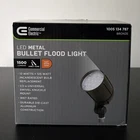 Commercial Electric 12W Bronze Outdoor Led Bullet Flood Light 1500 Lumens 3000K. New. Price: $26.99.