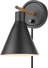 Globe Electric Tristan 1-LIGHT Matte Black Wall Sconce Plug-in/hardwire Dimmable New. Price: $24.43.