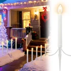 10 Pcs Christmas C7 Pathway Lights Outdoor Candle With Stakes, 19.5 Ft New. Price: $30.81.