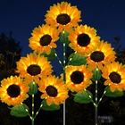Solar Sunflowers Outdoor Waterproof, 3 Pack Stake Lights With 9 Bi New. Price: $36.51.