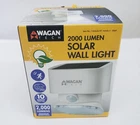 Wagan Tech 2000 Lumen Solar Motion Detection Led Wall Light Part# 8569 6C6 New. Price: $39.99.