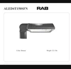 Rab Aled Slipfitter Outdoor Area Light Type Iv 150WATTS New. Price: $209.00.