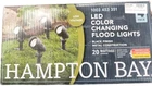 Hampton Bay Black Led Landscape Flood Light Adjustable Color 4-PACK New. Price: $45.00.