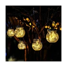 Cooo 2 Pack Crackle Glass Solar Lantern With 30 Led Firefly Lights ... Fas New. Price: $25.81.