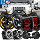 8PCS Combo For Jeep Wrangler Jk 7 Inch Halo Led Headlights Fog Turn Tail New. Price: $199.83.