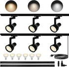 6 Lights Type Black Led Track Lighting Complete Kit Plug In, 20W 120V PAR20... New. Price: $197.94.