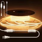 Aclorol 100' 120V Cob Outdoor Led Strip Lights Waterproof IP68 110V High Volt Open. Price: $90.00.