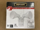 Defiant Par 180 White Motion Sensing Security Light Wired Outdoor 2-HEAD Open. Price: $28.00.