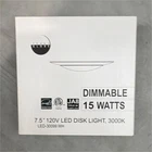 Trans Globe Lighting 7.5" Disk 15W 3000K Dimmable LED-30099 White New. Price: $5.00.