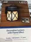 Feit Electric Decorative Lantern Outside Porch Light With Flame Effect Black New. Price: $27.00.