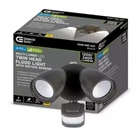 Commercial Electric Dusk Dawn Sensor Bronze Exterior Outdoor Twin Head Led Flood Open. Price: $60.00.